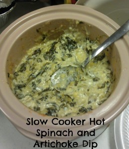Slow Cooker Hot Spinach and Artichoke Dip