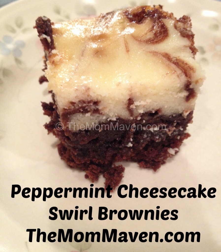 Peppermint Cheesecake Swirl Brownies