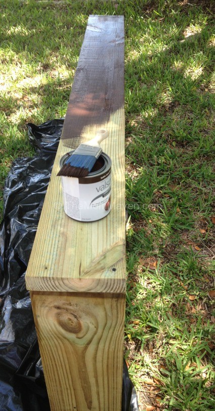Painting the garden frame