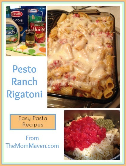 Easy Recipes-Pesto Ranch Rigatoni