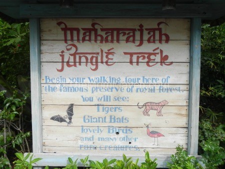 Maharajah Jungle Trek Sign-Animal Kingdom