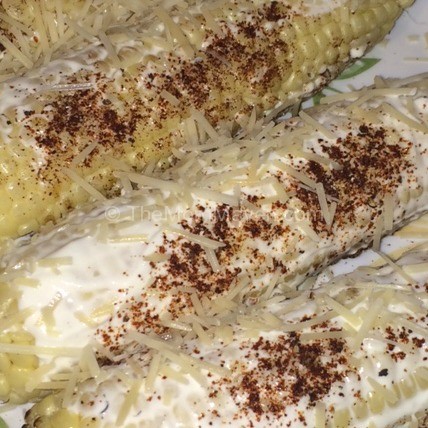 Parmesan Cheese-Mexican Grilled Corn-TheMomMaven.com
