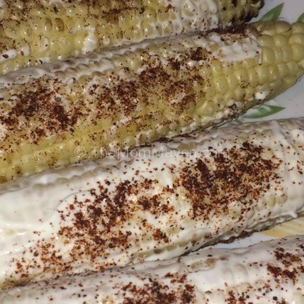Spices added-Mexican Grilled Corn-TheMomMaven.com