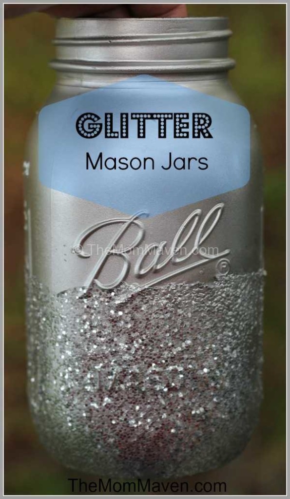 Glitter Mason Jar-wedding Wednesday-TheMomMaven.com