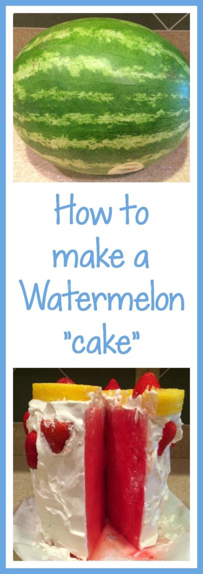 How to Make a watermelon Cake-TheMomMaven.com
