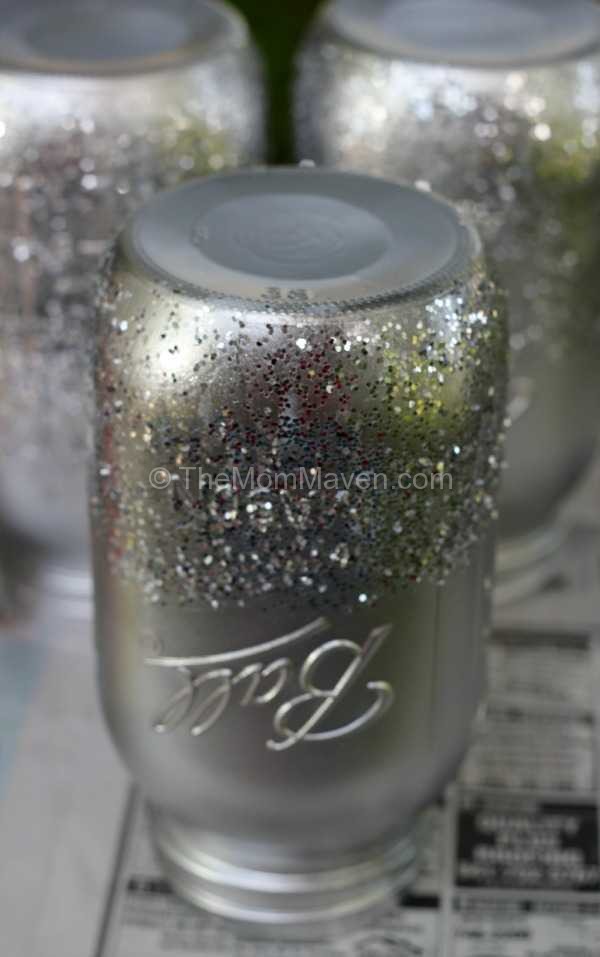 how to make glitter mason jars-wedding wednesday-themommaven.com