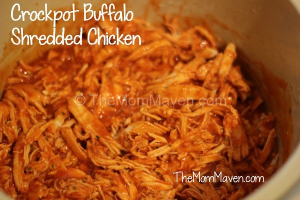 Crockpot Buffalo Shredded Chicken-TheMomMavn.com