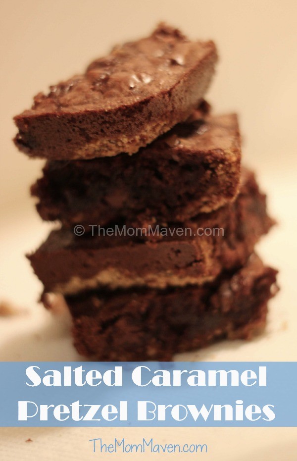 Salted Caramel Pretzel Brownies-TheMomMaven.com
