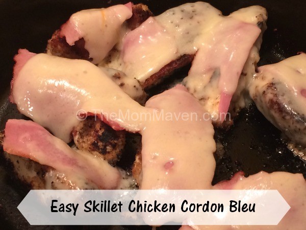 easy skillet chicken cordon bleu recipe-The Mom Maven
