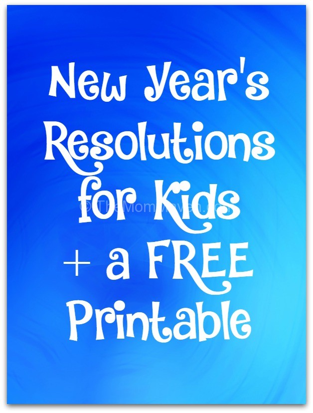 New Years Resolutions for kids