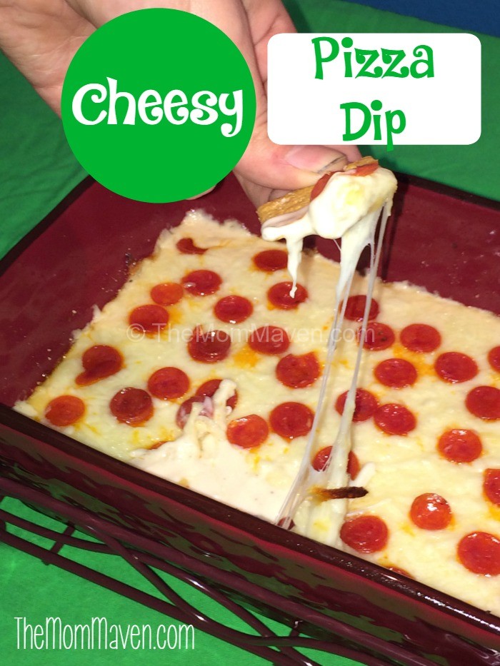 Cheesy Pizza Dip recipe is perfect for Super Bowl Sunday or any party setting.