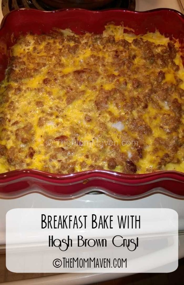 For a hearty breakfast make this breakfast bake with hash brown crust