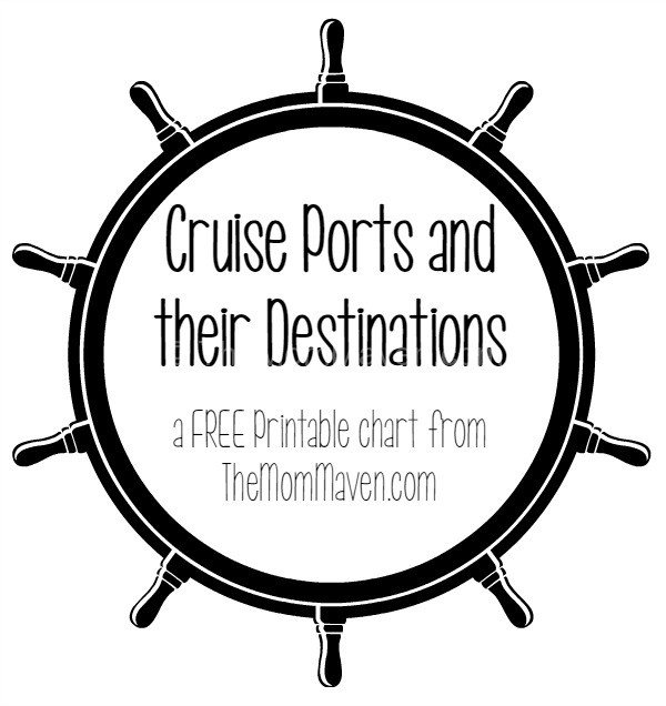 Cruise ports and their destinations printable