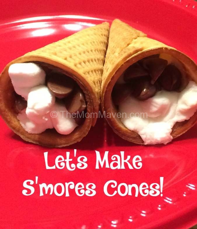 Let's Make s'mores cones