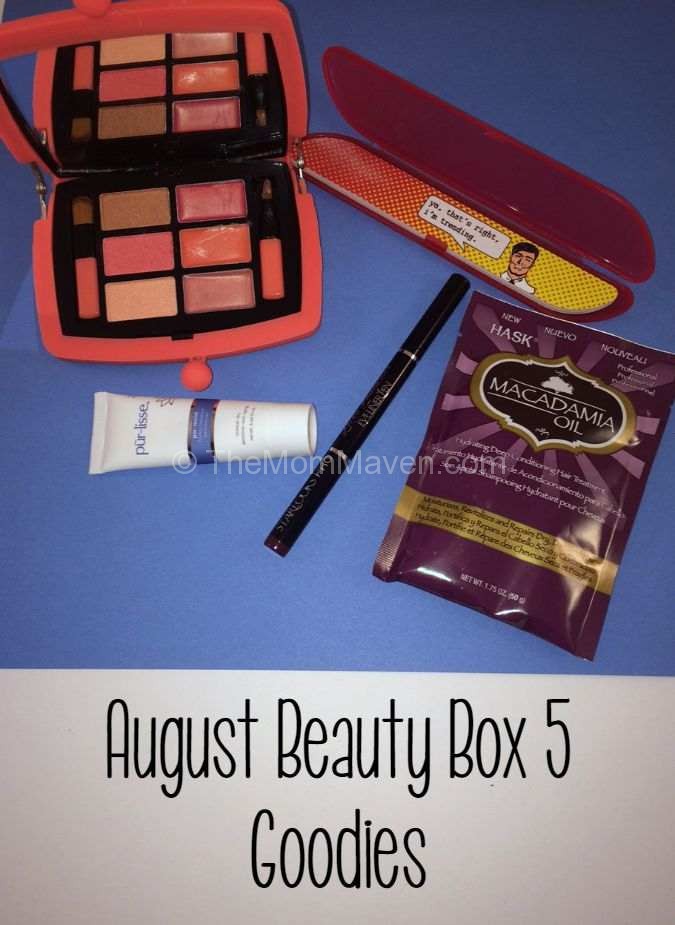 August Beauty Box 5 shipment contained over $38 of beauty supplies for only $12!