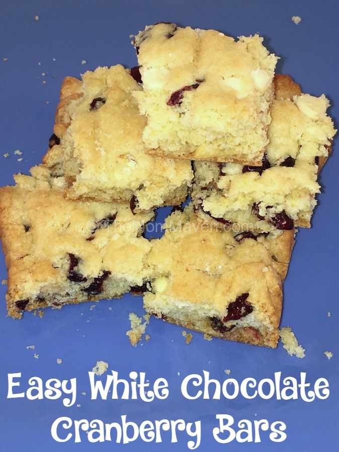 Easy white chocolate cranberry bars