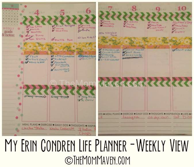 My Erin Condren Life Planner-Weekly View
