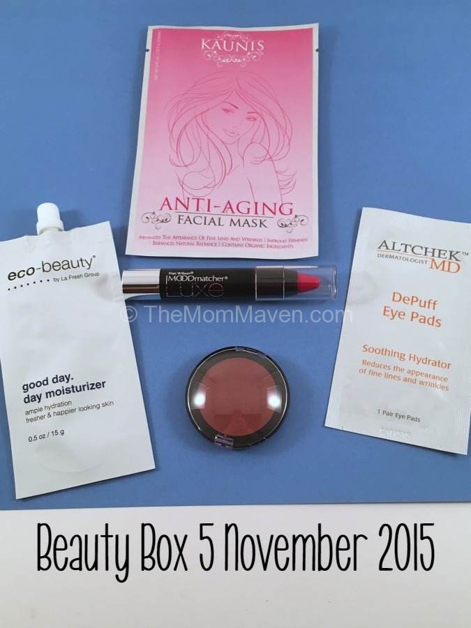 Beauty Box 5 November 2015 Beauty Subscription Box