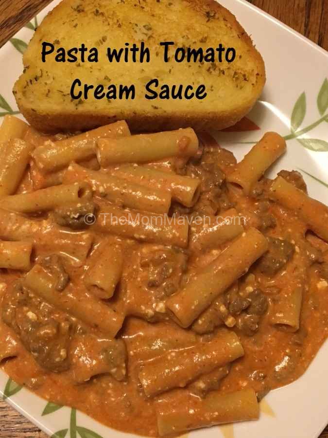 Pasta with Tomato Cream Sauce Recipe