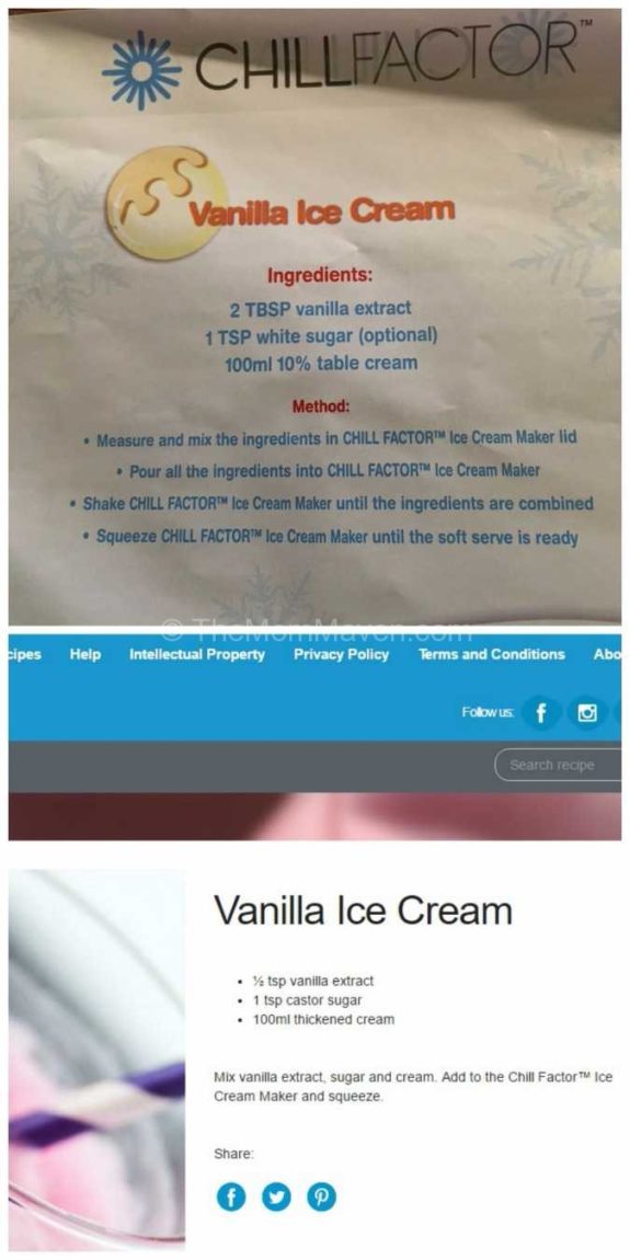 Chill Factor ice Cream Recipe