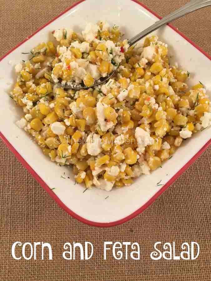 Looking for an easy and delicious summer corn salad? This Corn and Feta salad recipe is a great addition to your meal.