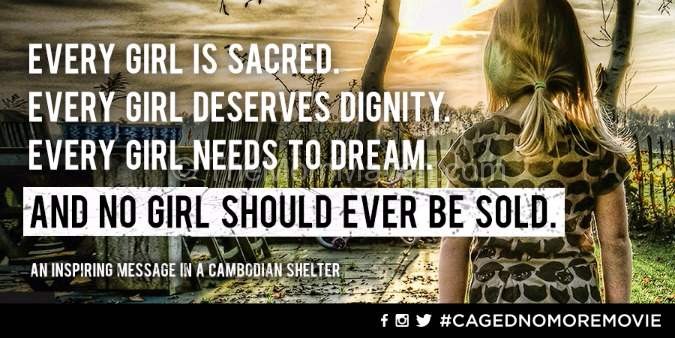 Every Girl Is Sacred - CAGED NO MORE is a feature film that will raise awareness of human trafficking, aid in connecting anti-trafficking organizations, equip parents, schools and churches to aid in prevention, and assist in eradicating trafficking.