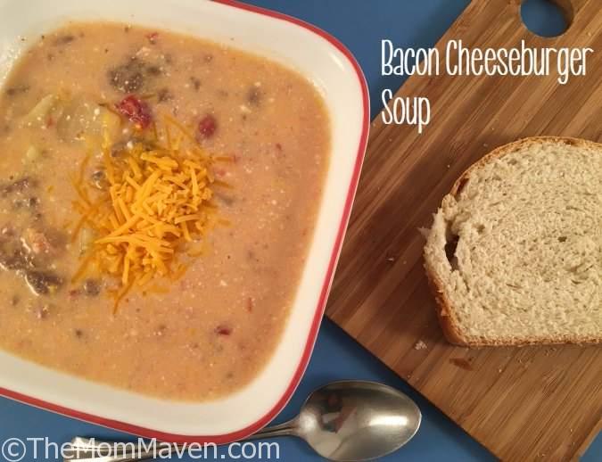 This Bacon Cheeseburger soup is a perfect meal on a cold day.