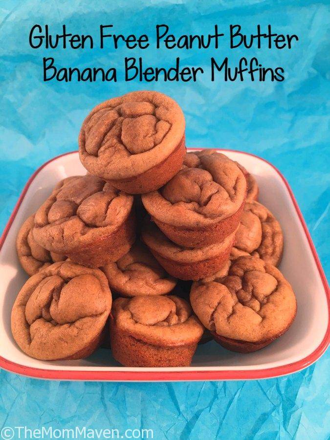 Easy to make Gluten Free Peanut Butter Banana Blender Muffin recipe