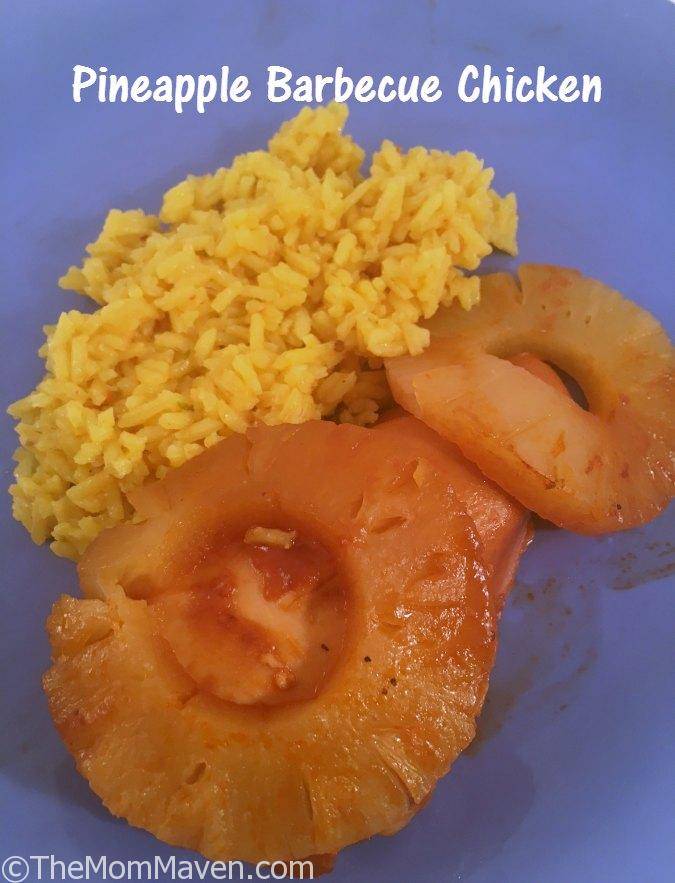 This Crockpot Pineapple Barbecue Chicken with a side of Vigo Yellow Rice was a delicious meal that was simple to make with just a few pantry staples.