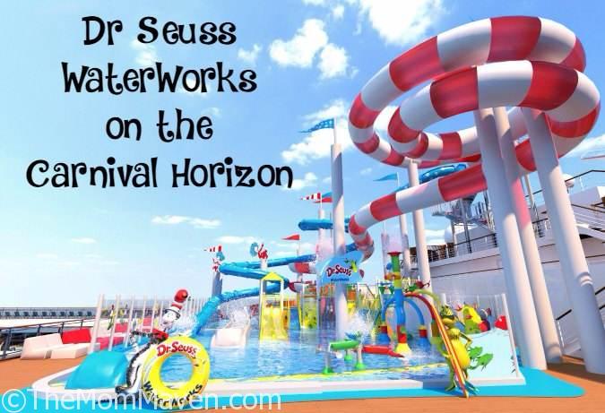 Carnival Cruise Line’s newest ship, the 133,500-ton Carnival Horizon, will be the first in the fleet to feature Dr Seuss WaterWorks, a vibrant water park inspired by the whimsical world and words of the legendary children’s author.