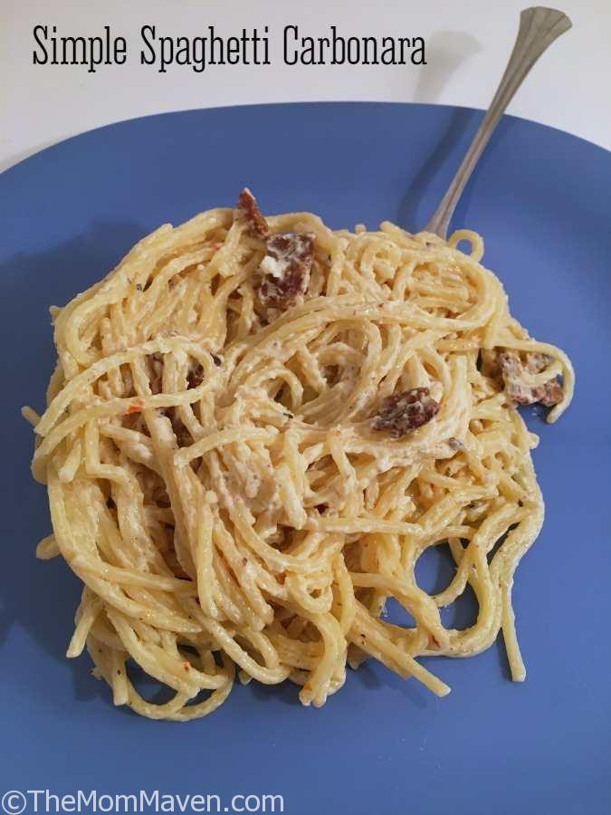 Simple Spaghetti Carbonara is an easy, delicious pasta recipe the whole family will enjoy.