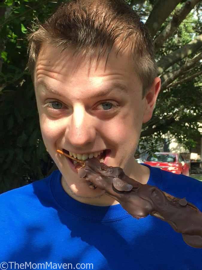 Jordan loved the chocolate covered bacon.