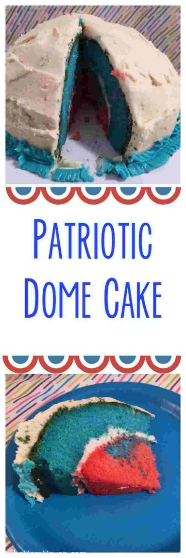 This Patriotic Dome Cake recipe is easy to make with the Betty Crocker Bake'n Fill 4 Piece Bake Set