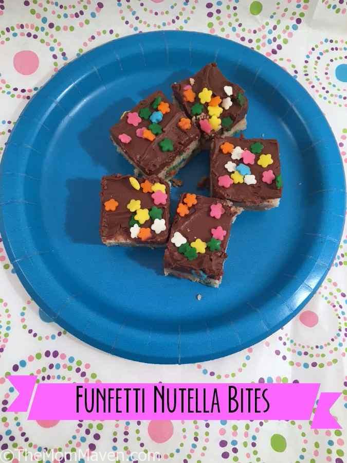 This easy Funfetti Nutella Bites recipe would be fun to make with the kids or to make for the kids as an after school treat.