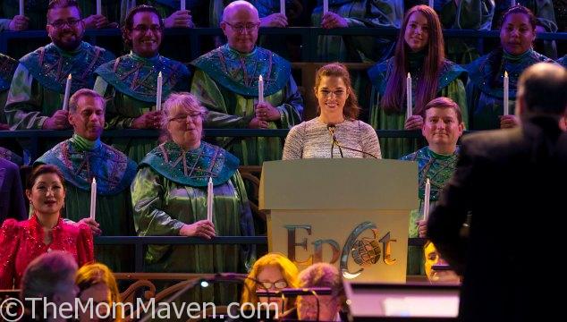 The Candlelight Processional at Epcot is an amazing, Biblical account of the Christmas story with a celebrity narrator, mass choir, and a 50 piece orchestra.