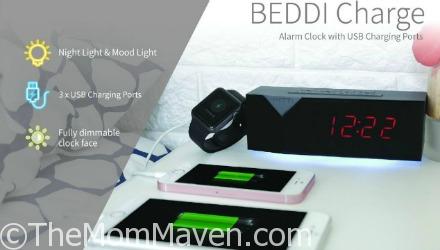 The Beddi Charge is a great gift for any gadget lover. This colorful alrarm clock and USB charger will help start your day off fully charged.