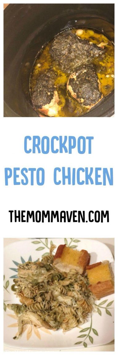  I was able to pull together a delicious new recipe out of items already in my pantry and freezer and I'm calling it Crockpot Pesto Chicken.