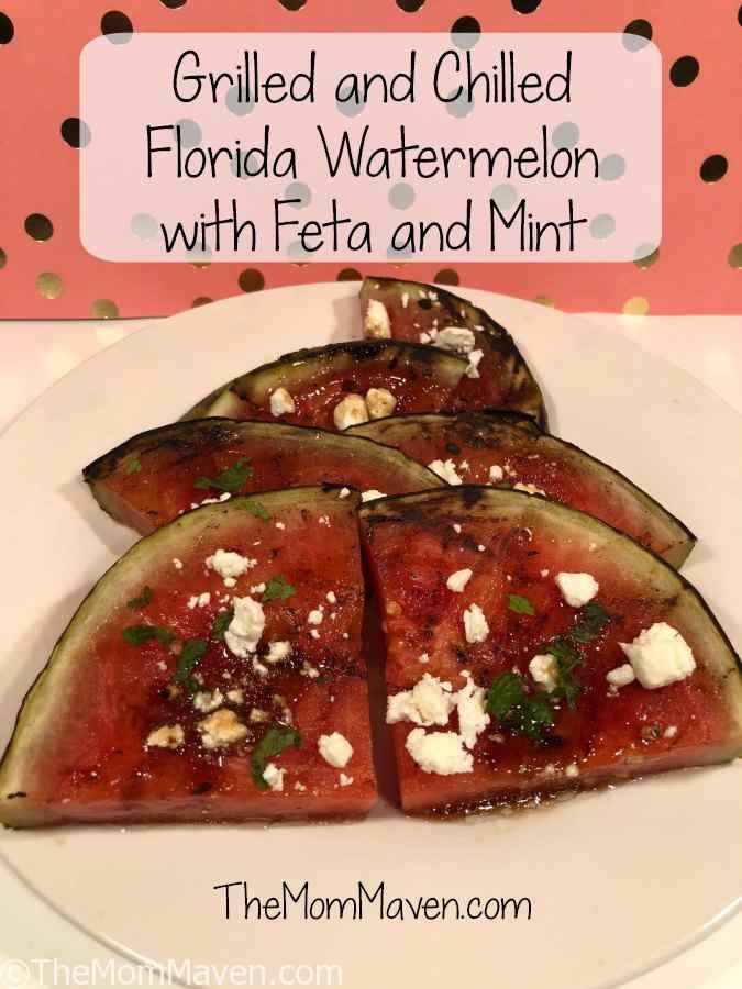 Grilled and Chilled Florida Watermelon with Feta and Mint is a perfect addition to any spring or summer party.