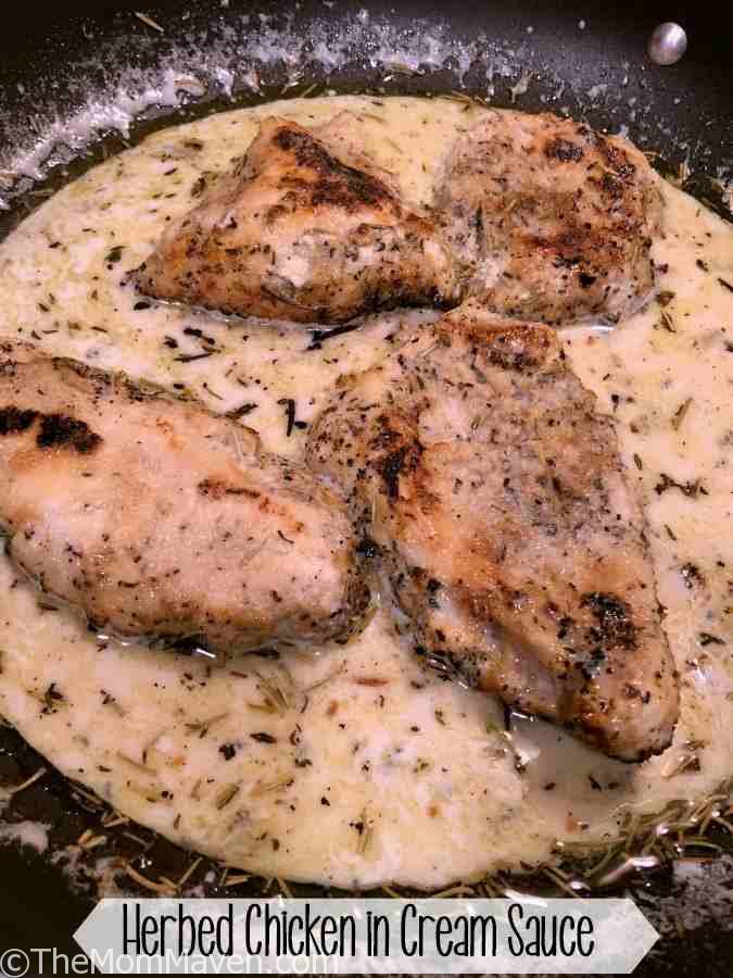  I served this my Herbed Chicken with Cream Sauce with a side of veggies but it would also pair nicely with a nice summer salad. 