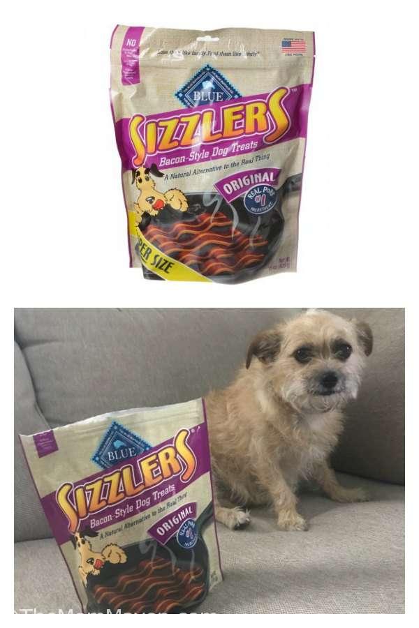 Blue Buffalo Sizzlers are bacon-style dog treats made with real pork as the first ingredient.