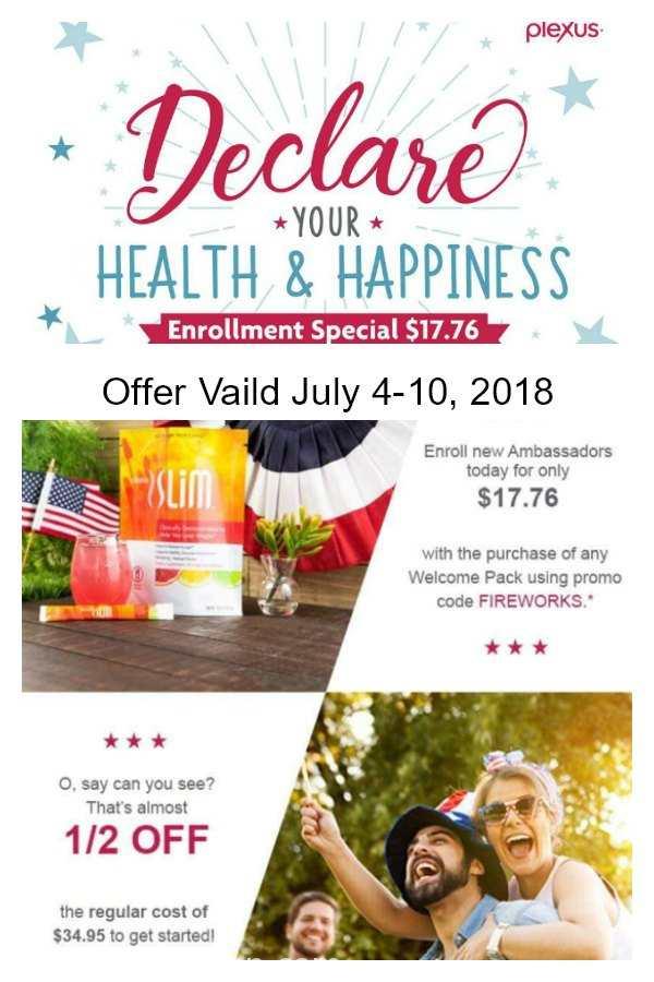 ! From July 4-10 at 6pm EDT you can join Plexus as an Ambassador or wholesale customer for almost half price! Only $17.76 plus a Welcome Pack will get you started down the road with me by your side.