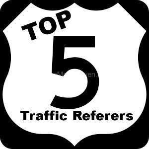 top 5 traffic referers badge
