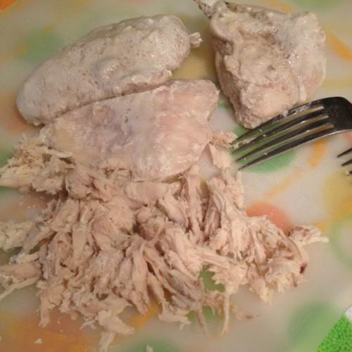 best way to shred chicken in a crock pot
