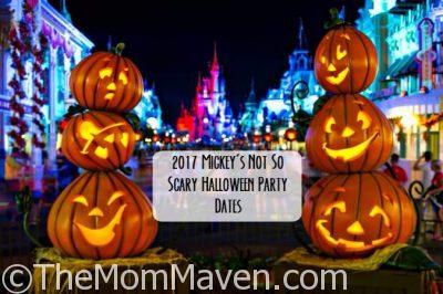 The 2017 dates for Mickey's Not So Scary Halloween Party have been announced for Walt Disney World Magic Kingdom!