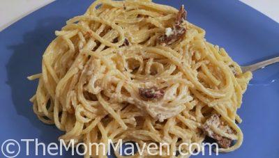 Simple Spaghetti Carbonara is an easy, delicious pasta recipe the whole family will enjoy.