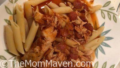 This crockpot Pepperoni Chicken with Penne recipe is a tasty light addition to your menu plan.