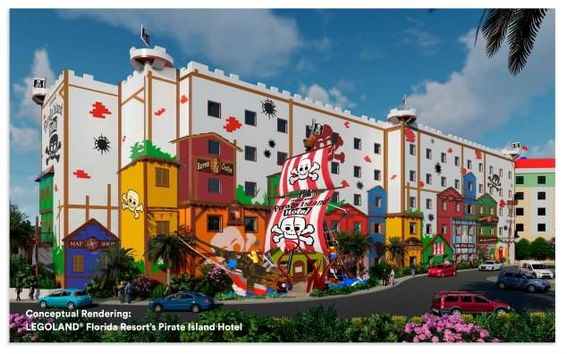 LEGOLAND® Florida Resort is proud to announce its newest LEGO® pirate-themed accommodation, Pirate Island Hotel, opening in spring 2020.