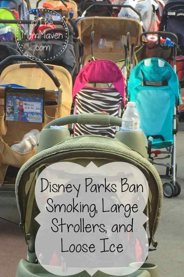 Much to the delight of many theme park visitors, U.S. Disney parks ban smoking, large strollers, and loose ice. Will these changes impact your vacation?