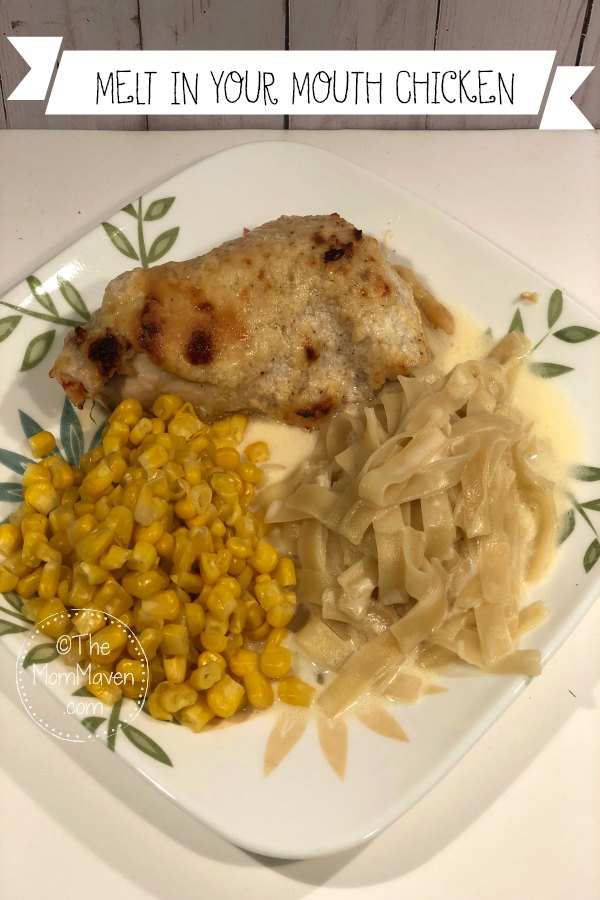 This chicken recipe is easy to make and yes, it melts in your mouth. I couldn't call it Melt in Your Mouth Chicken if it didn't! Could I?