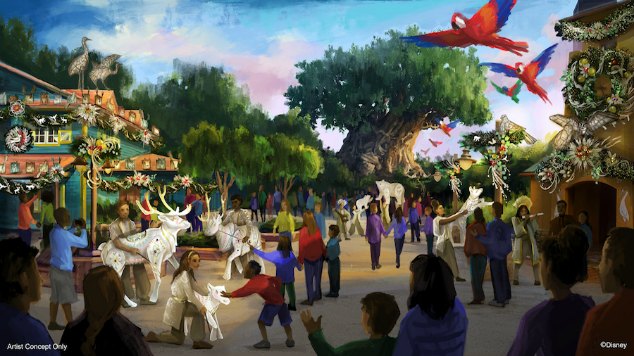 This Christmas at Animal Kingdom will introduce the biggest holiday season in its history, with festive new entertainment and holiday décor in every land.